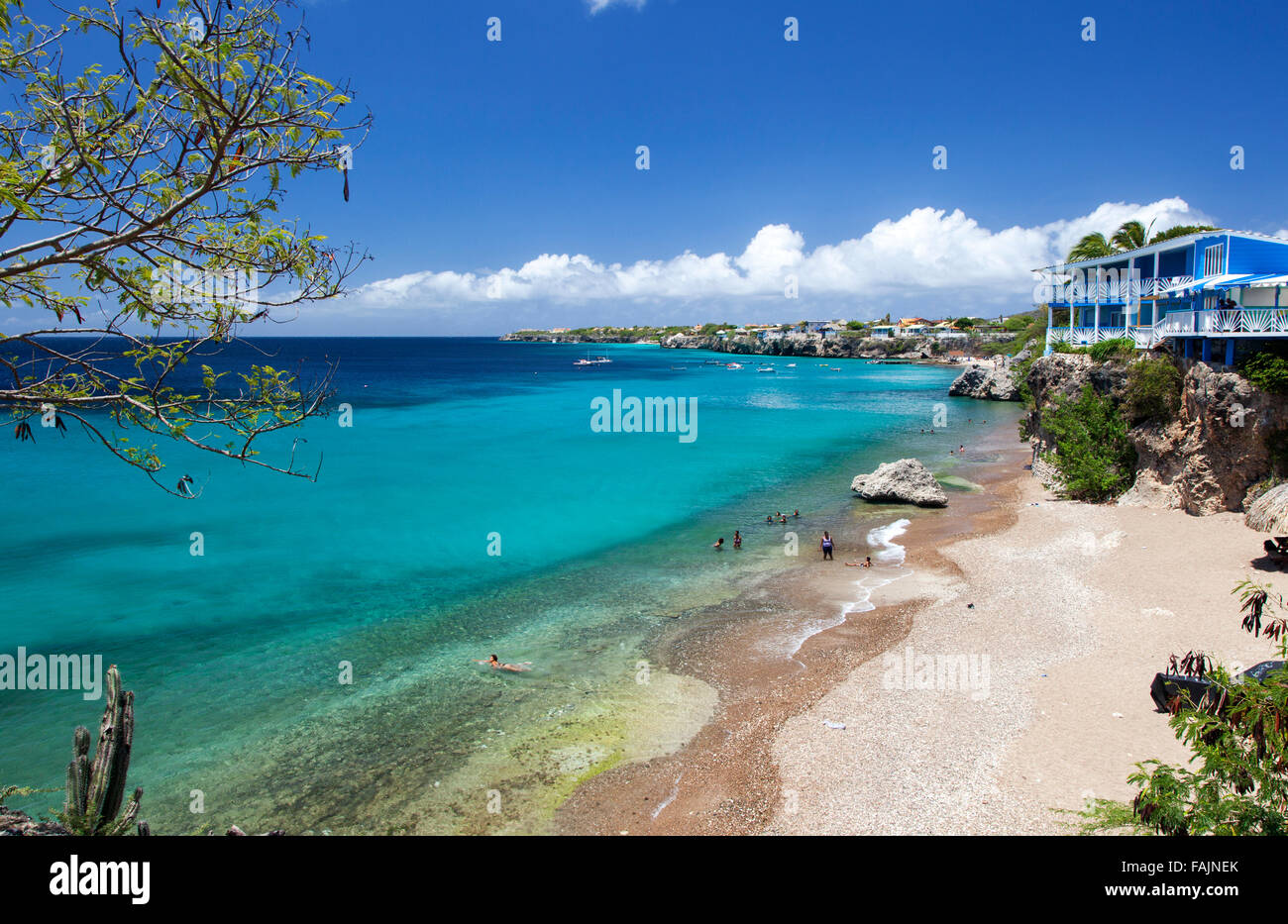 Playa Kalki in Curacao Stockfoto
