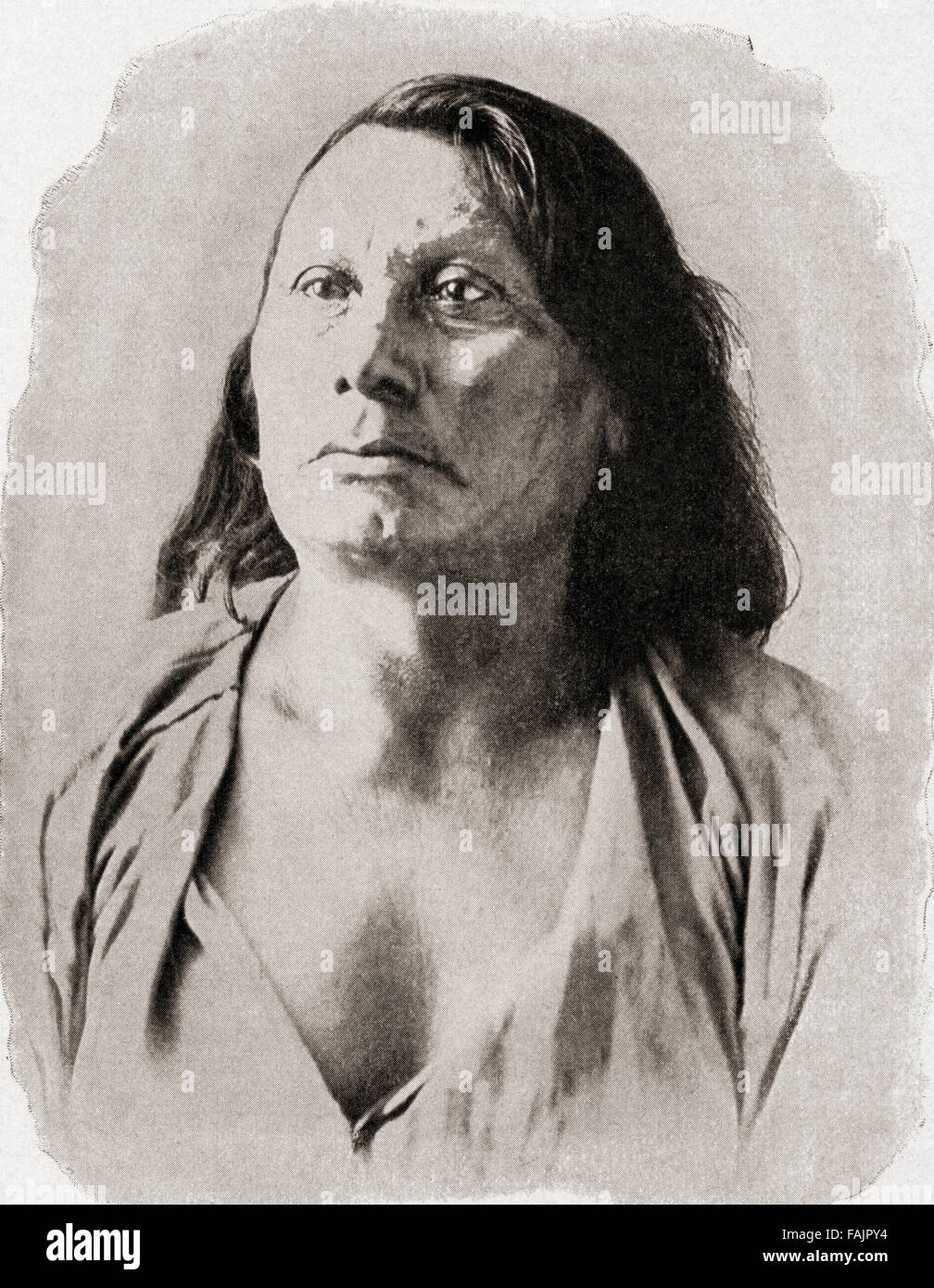 Chief Gall, c.1840– 1894, Lakota Phizí.  Native American Indian Schlacht Führer der Hunkpapa Lakota im Krieg gegen die Vereinigten Staaten und einer der Kommandanten in der Schlacht von Little Bighorn. Stockfoto