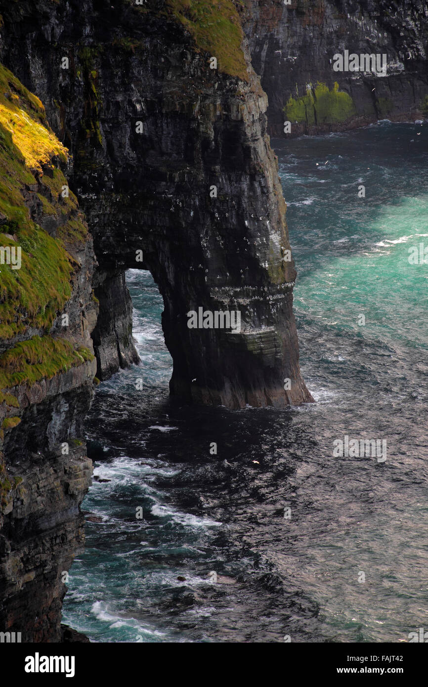 Cliffs of Moher nahe Doolin und Liscannor, County Clare, Irland Stockfoto