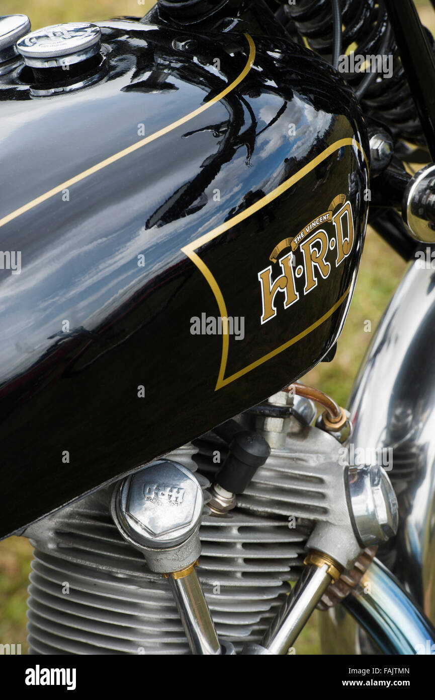 1950 HRD Vincent Serie B Meteor 500ccm Motorrad. Klassische britische Fahrrad Stockfoto