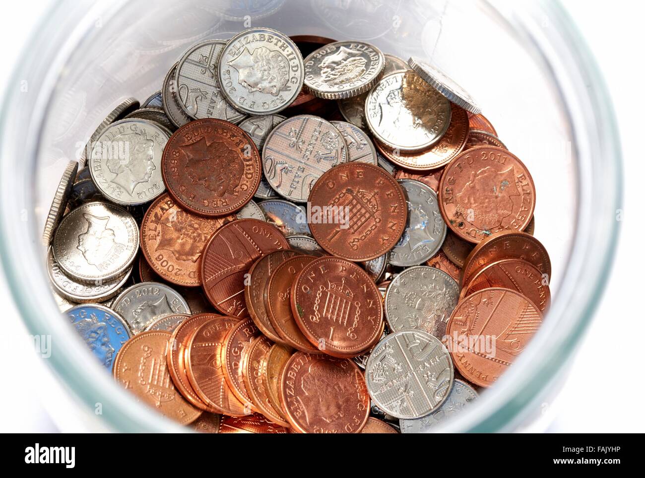 Im Inneren Kanope Geld sparen Stockfoto