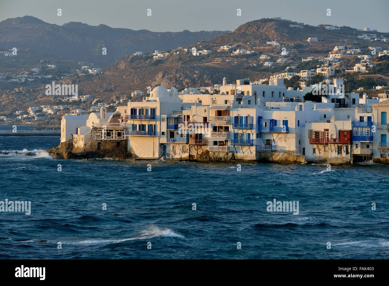 La Petite Venise, Chora oder Mykonos Stadt, Mykonos, Kykladen, Griechenland Stockfoto