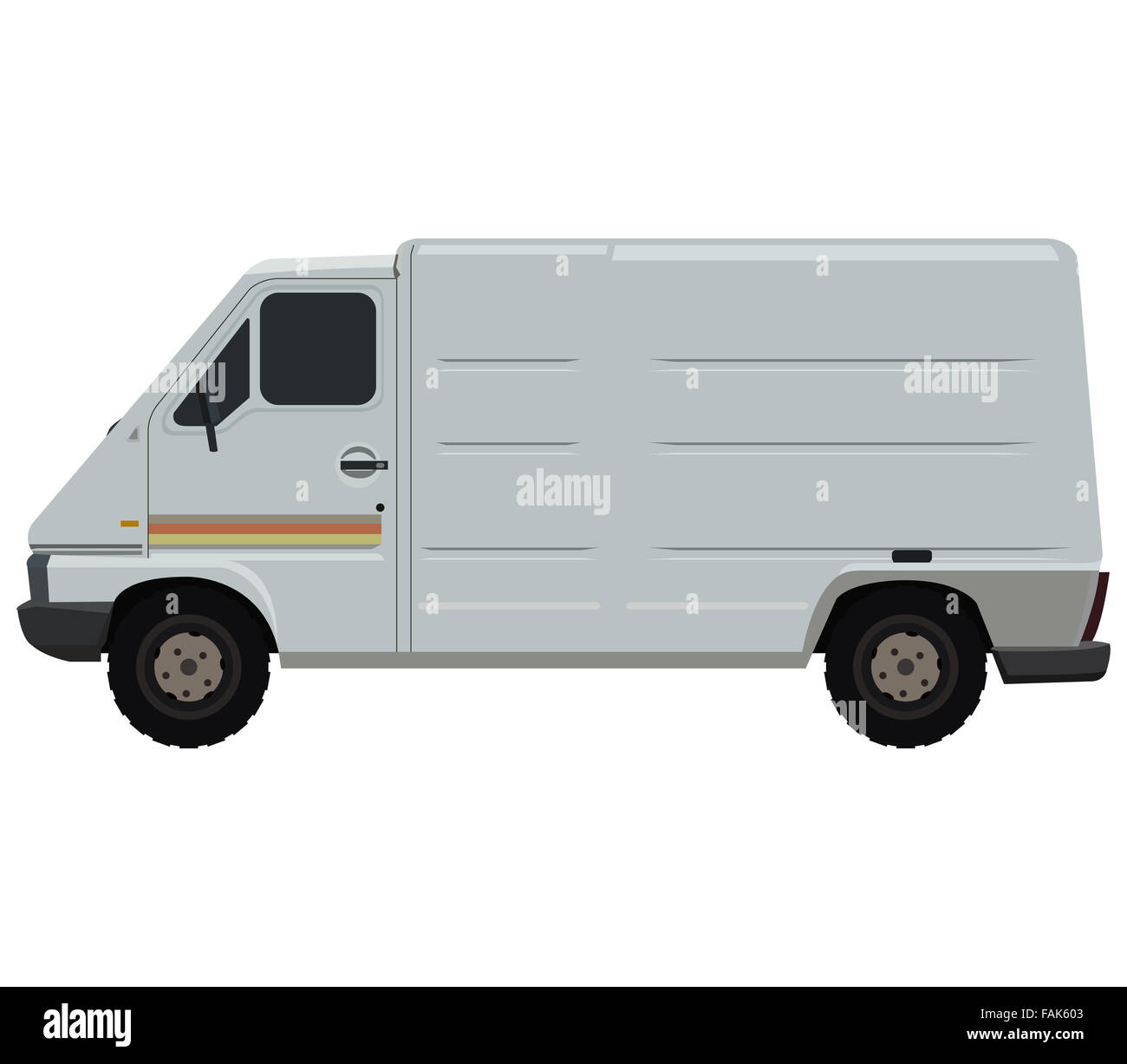 Van auf weißem Hintergrund Stockfoto