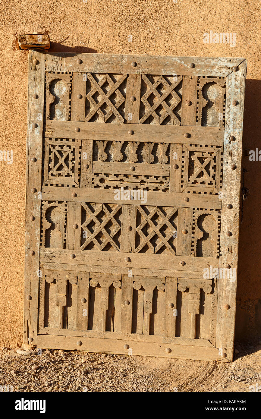 Tür der Kasbah. Nkob. Marokko. Nordafrika. Stockfoto