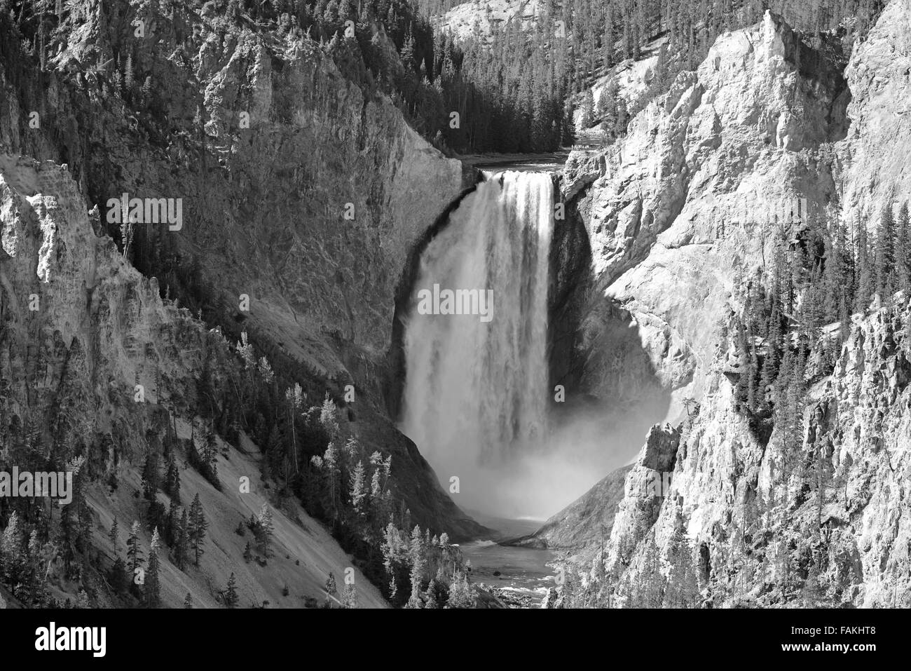Yellowstone Falls, im Yellowstone-Nationalpark, Wyoming, USA Stockfoto