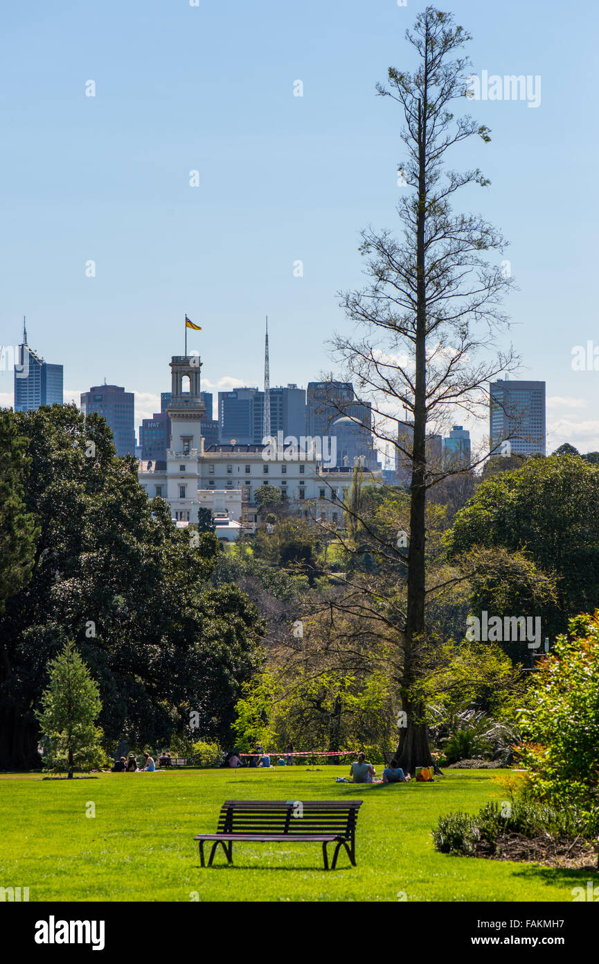 Melbourne Botanic Gardens. Stockfoto