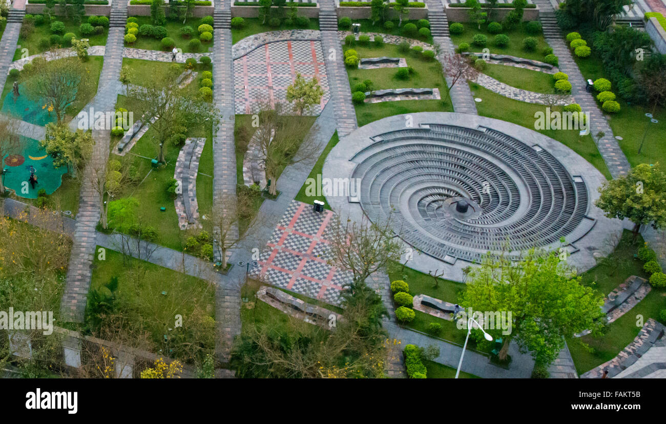 Straße Park, Nanning, Guangxi Provinz, China Stockfoto