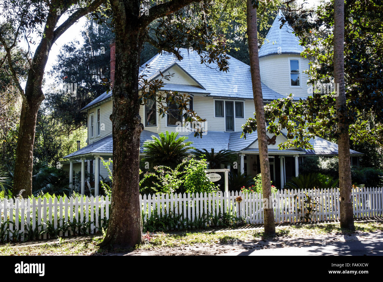 Florida Micanopy, Historic District, Cholokka Boulevard, Simonton House, Haus, Besucher reisen Reise touristischer Tourismus Wahrzeichen Kultur Cu Stockfoto