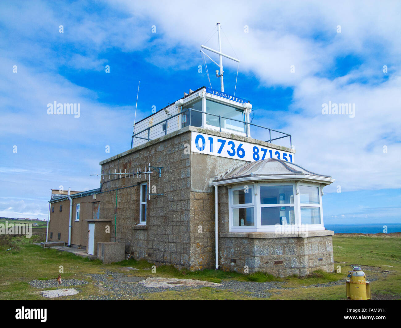 Nationale Coastwatch Station, Gwennap Kopf, Cornwall, England, Großbritannien Stockfoto