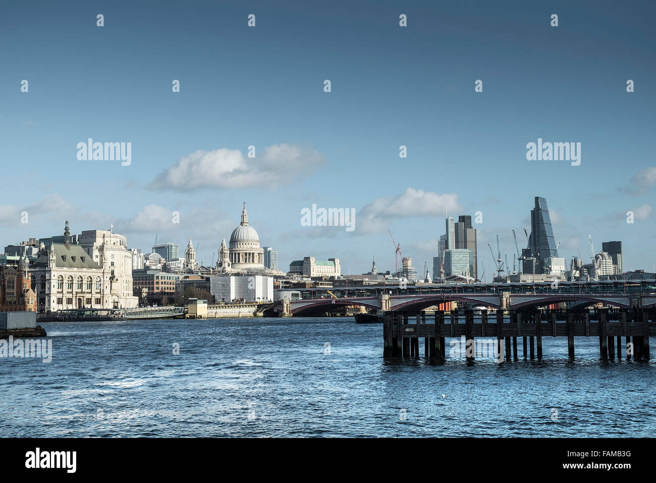 Die Themse in London. Stockfoto