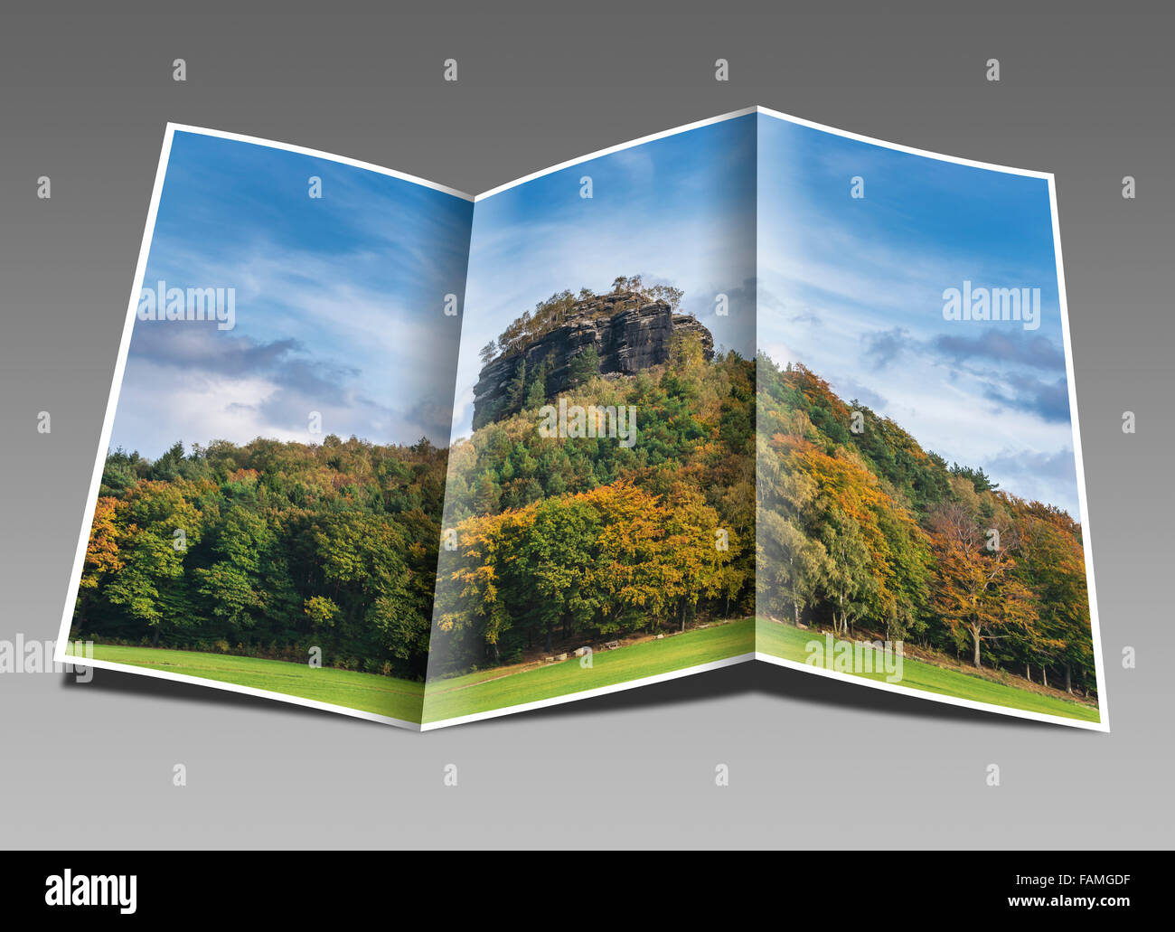 Der Zirkelstein Rock, Reinhardtsdorf Schoena, Sächsische Schweiz in der Nähe von Dresden, Sachsen, Deutschland, Europa Stockfoto