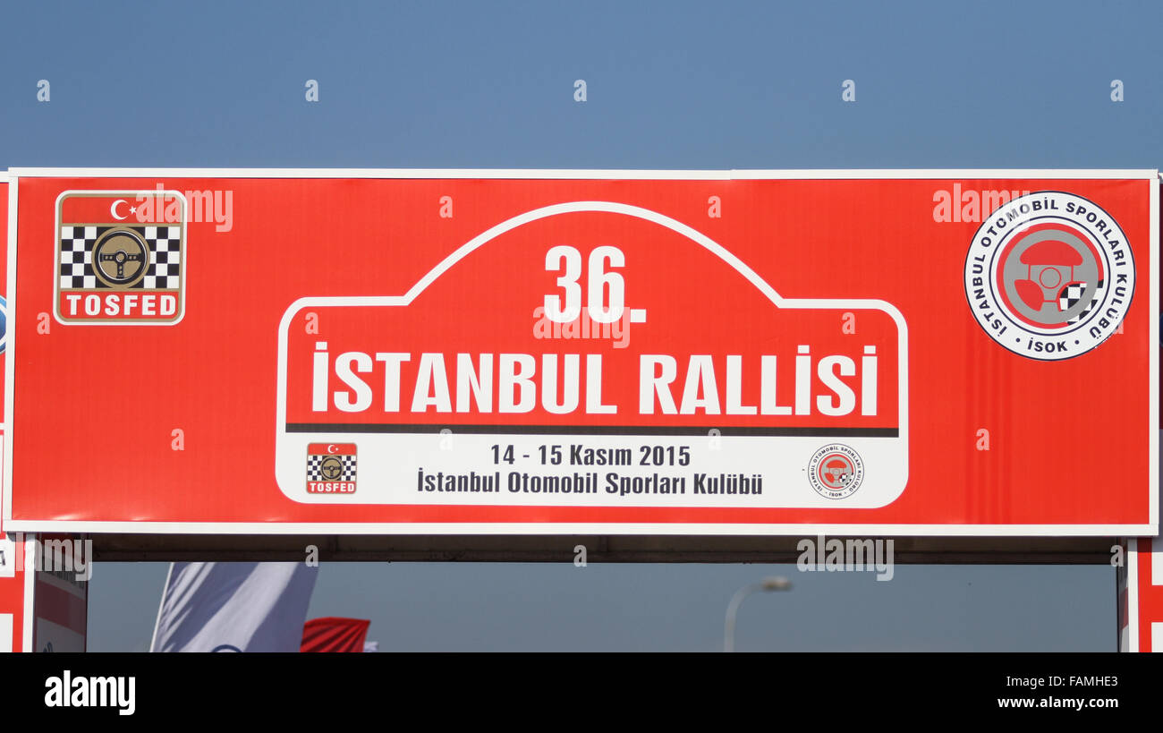 Logo von Isok Istanbul Rallye 2015 Stockfoto