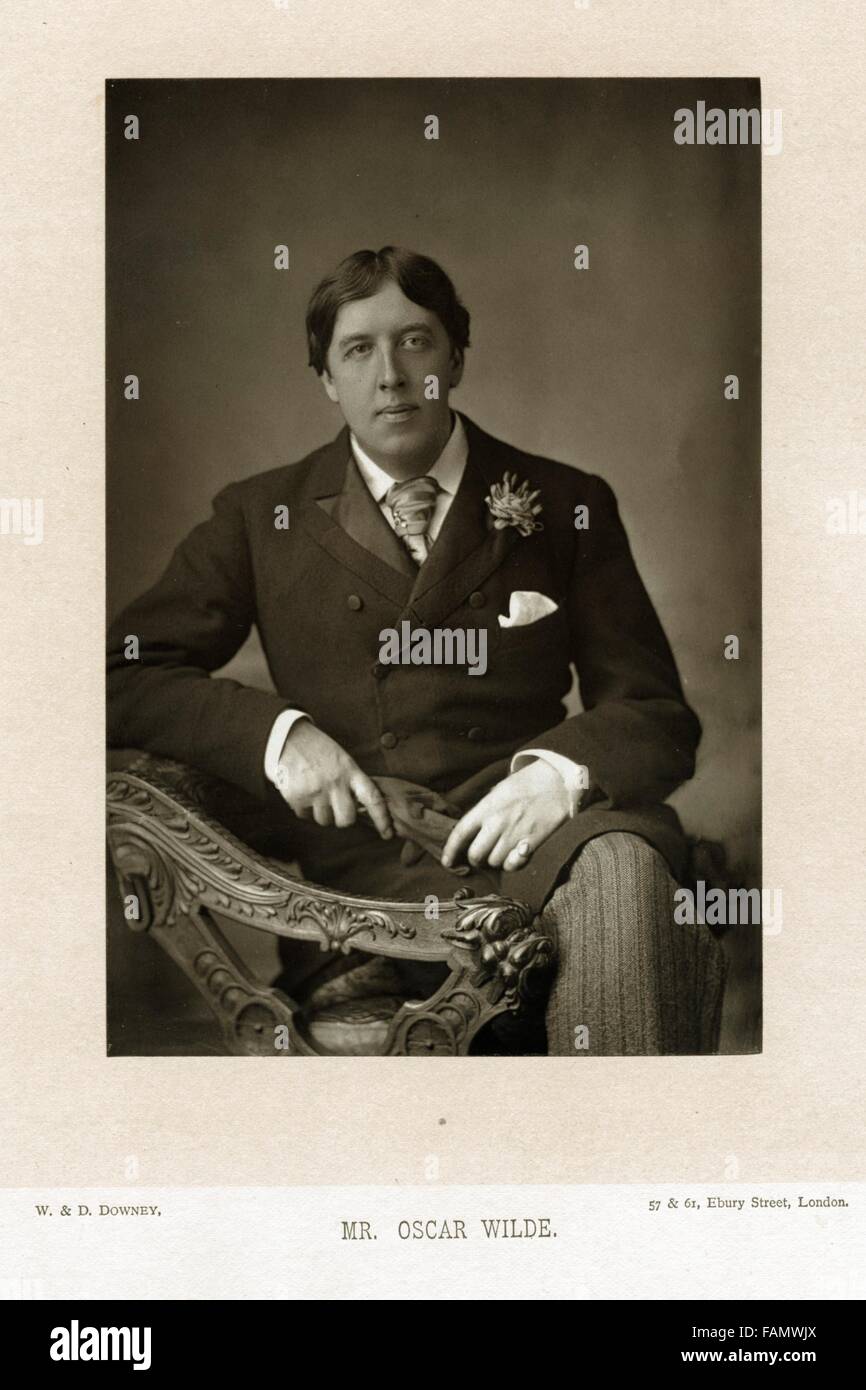 Oscar Wilde, ca. 1885, durch W & D Downey Stockfoto