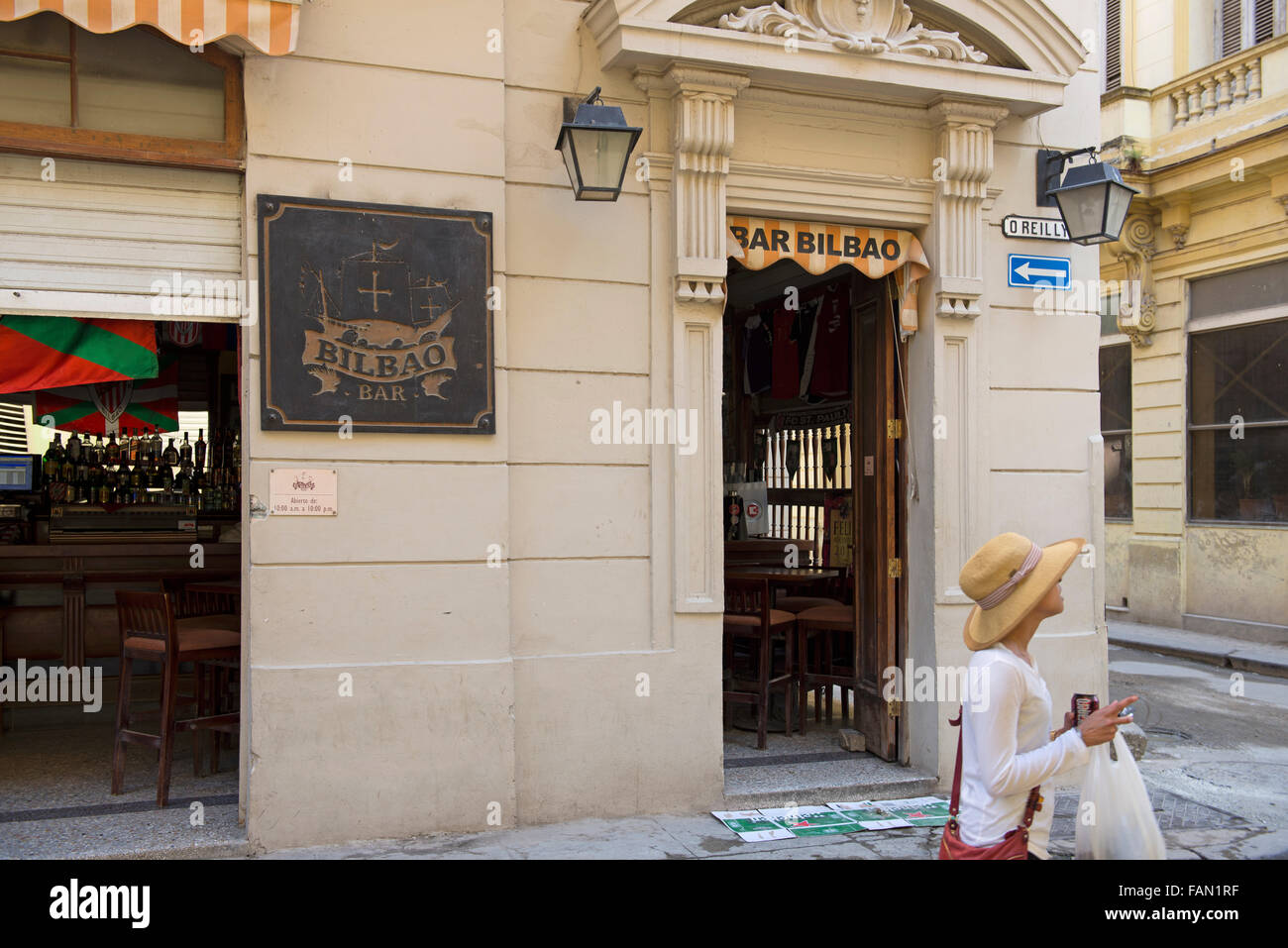 Bar-Bilbao, Havanna, La Habana, Kuba Stockfoto