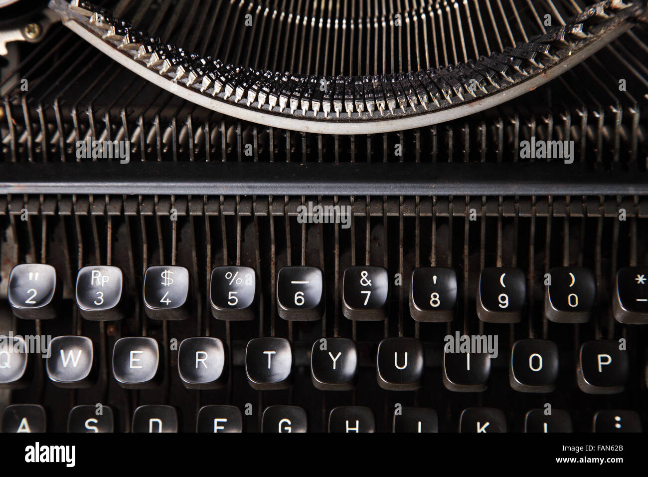 Nahaufnahme der Antike Schreibmaschine Stockfoto