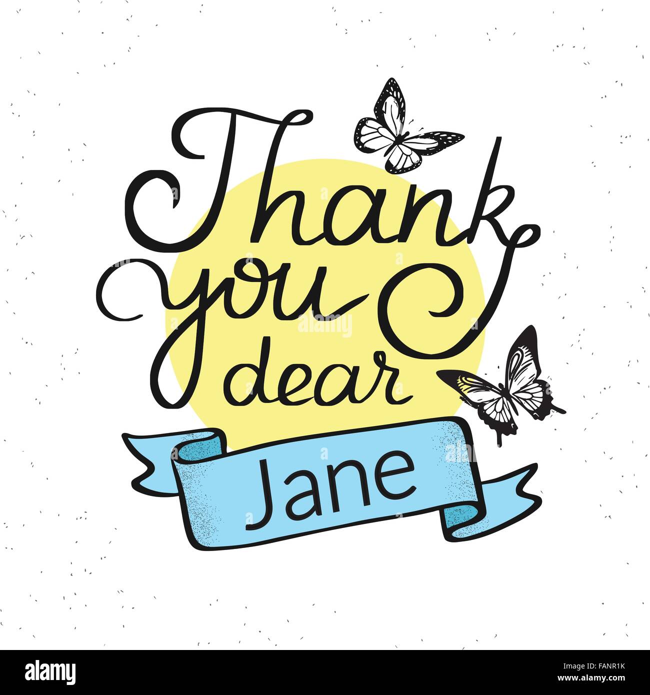 Vielen Dank Liebe Jane Stock Vektor