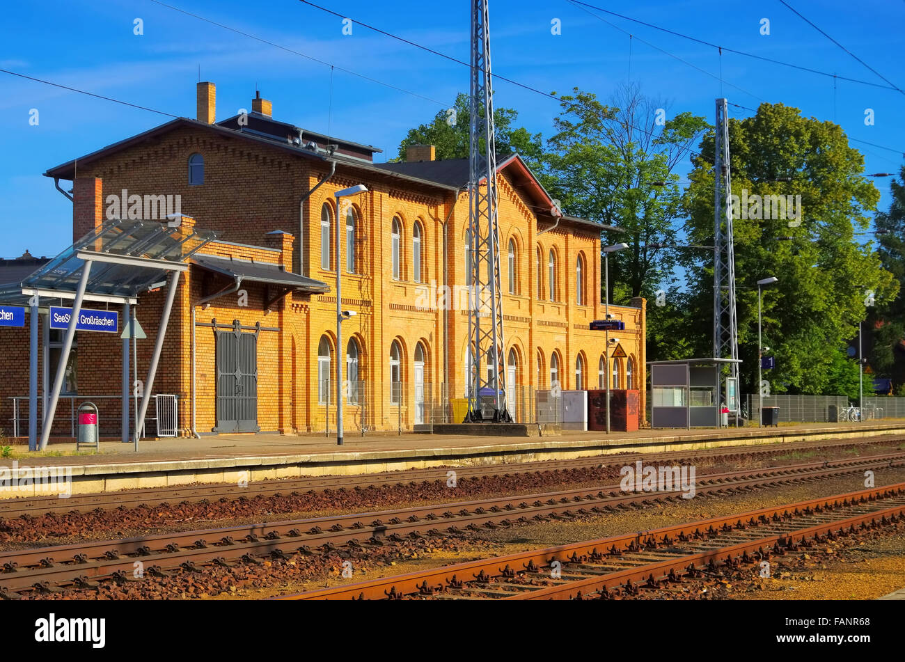 Grossraeschen Bahnhof - Bahnhof Grossraeschen 02 Stockfoto