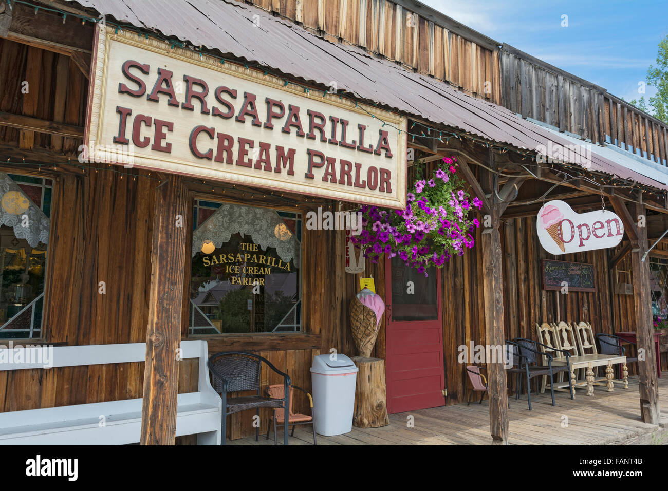 Idaho, Idaho historischen Stadtteil, Sarsaparilla Ice Cream Parlor Stockfoto