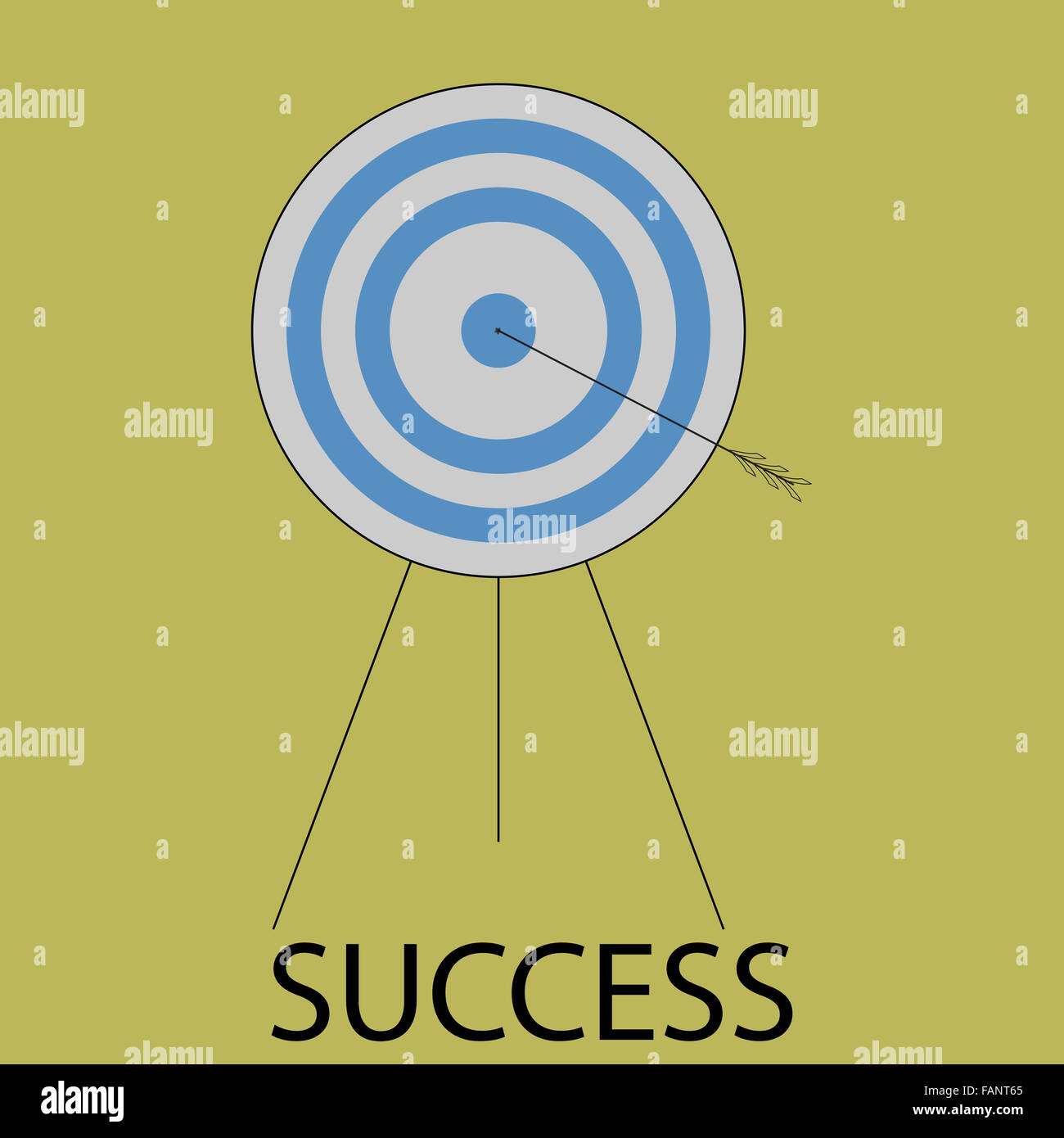 Succes Symbol flache Bauweise. Ziel- und Pfeil, Bullseye, Ziel-Center, Sport-Strategie-Spiel und Geschäft. Vektor Kunst abstrakt ungewöhnliche Stockfoto