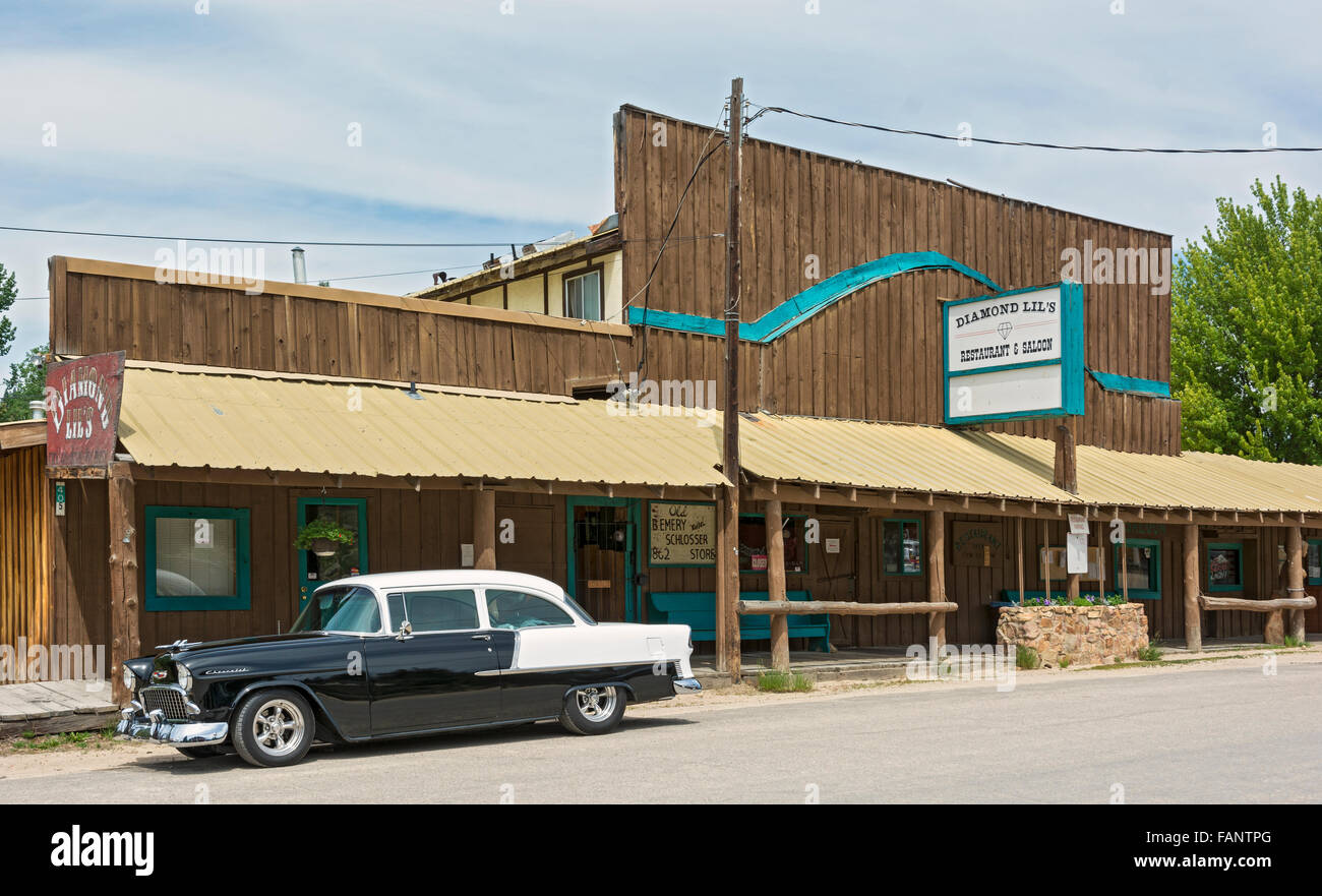 Idaho, Idaho historischen Stadtteil, Diamond Lil es Restaurant & Saloon Stockfoto