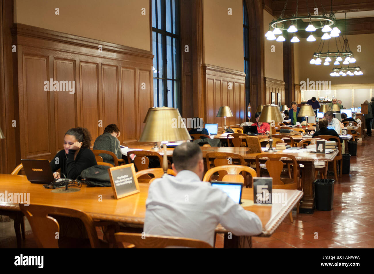 Astor Hall In Der New York Public Library Stockfotos Astor