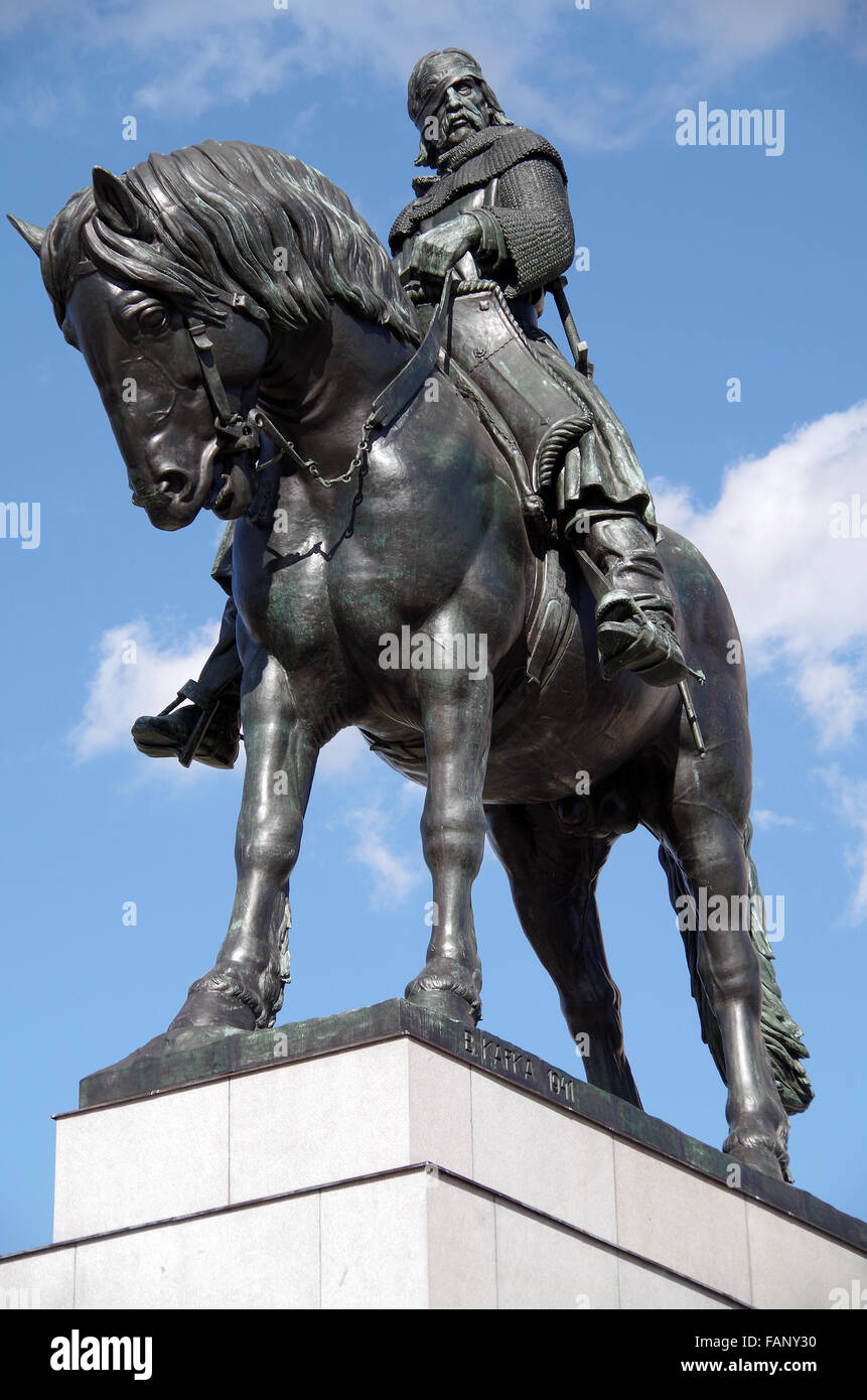 Nationaldenkmal Vítkov Hügels Prag & Jan Žižka Stockfoto