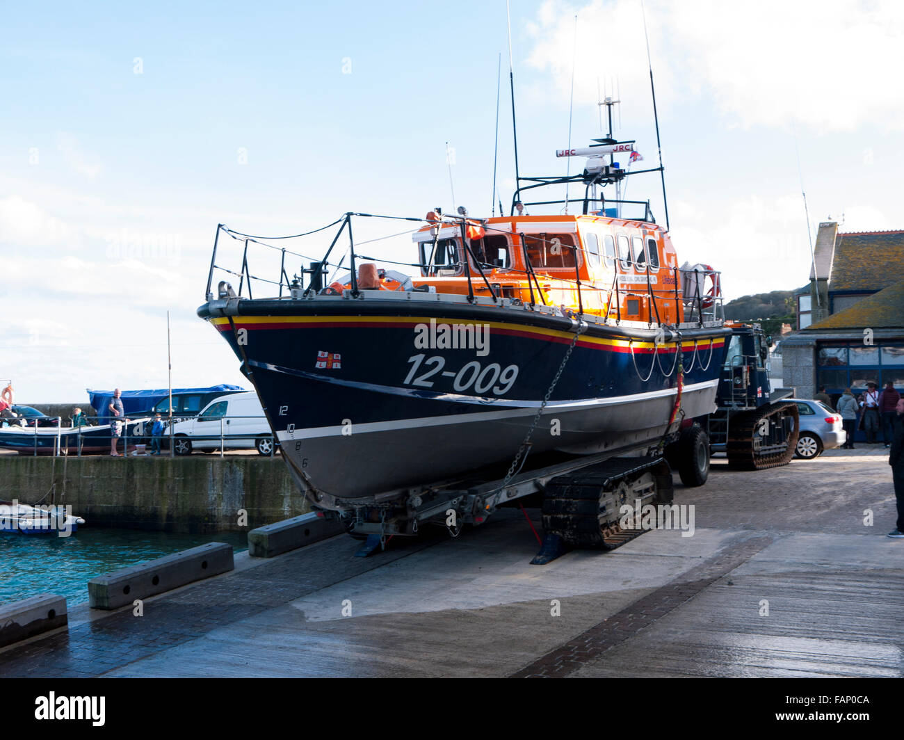 Die Princess Royal (C.S. Nr. 41) 12-009 Mersey klasse Rettungsboote und St Ives Rettungsboot Station, St Ives, Cornwall, Großbritannien Stockfoto