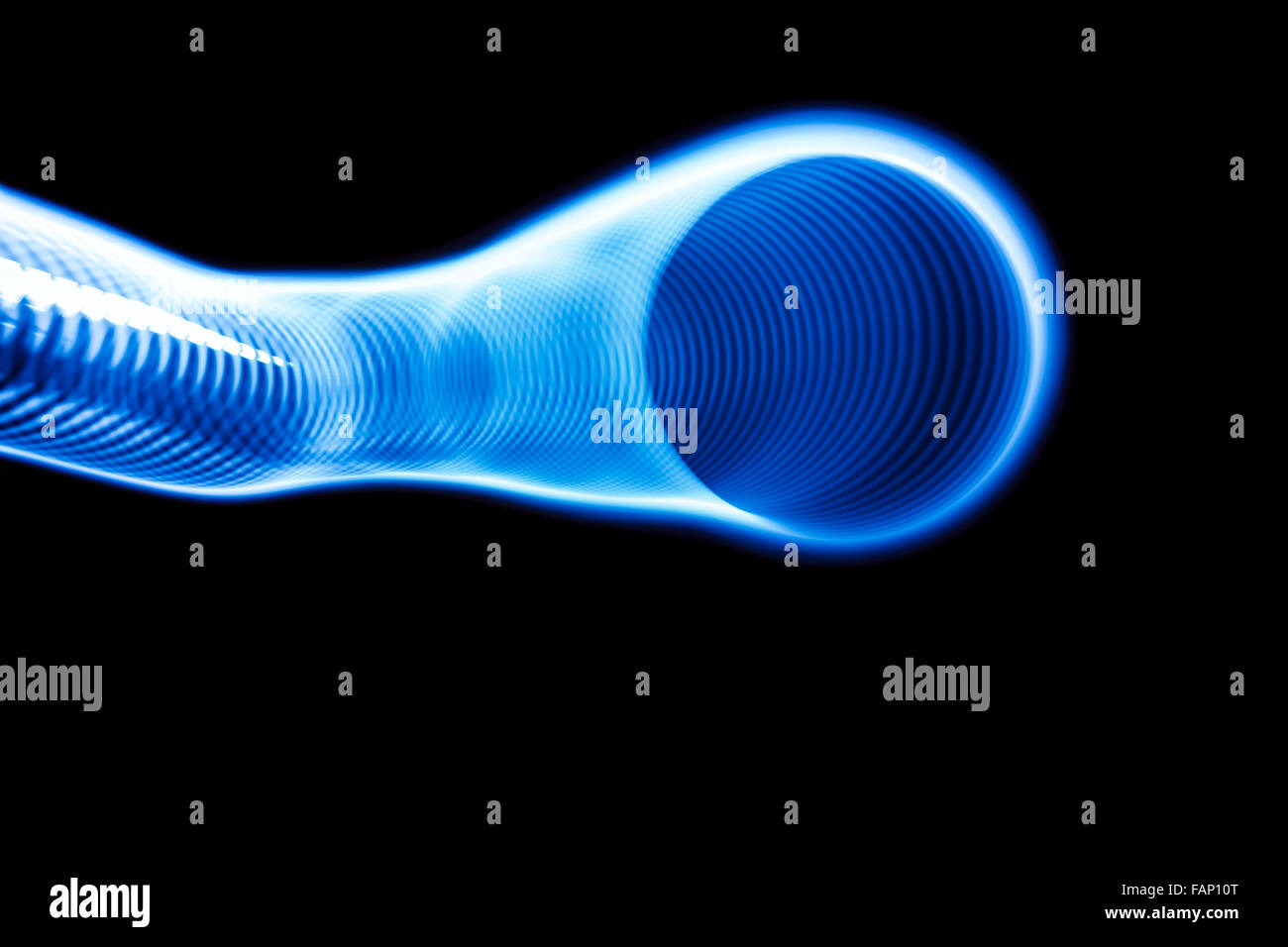 Schallwellen im Dunkeln Stockfoto