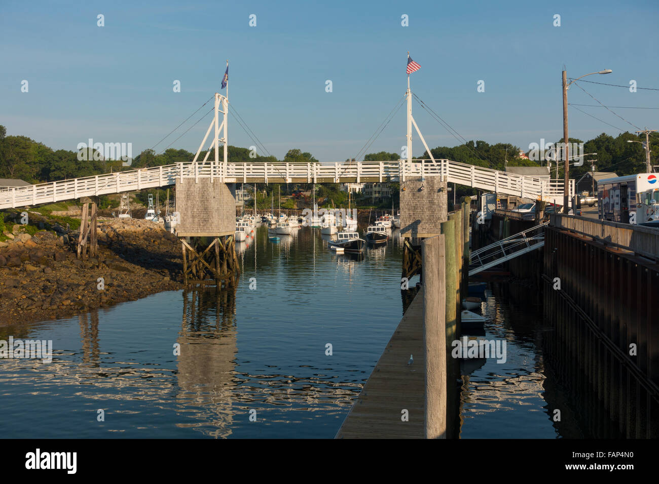 Angelboote/Fischerboote Perkins Cove Maine Stockfoto
