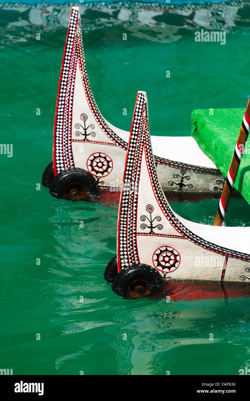 Die Aborigines Kanu, Sonne-Mond-See, Taiwan Stockfoto