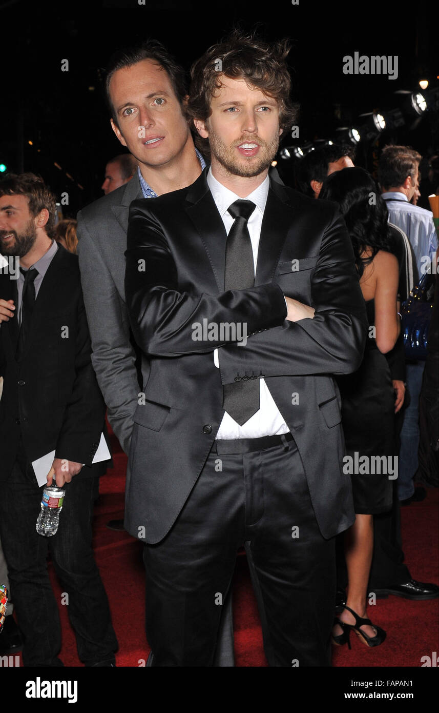 LOS ANGELES, CA - 27. Januar 2010: Will Arnett & Jon Heder die Welt premiere ihres neuen Films "When in Rome" am El Capitan Theatre in Hollywood. Stockfoto