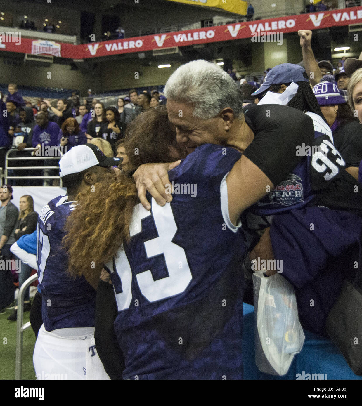 San Antonio, Texas, USA. 3. Januar 2016. NCAA Football Valero Alamo Bowl #(11) TCU stört #(15) Oregon University in dreifacher Überstunden 47-41 Credit: Hoss Mcbain/ZUMA Draht/Alamy Live News Stockfoto