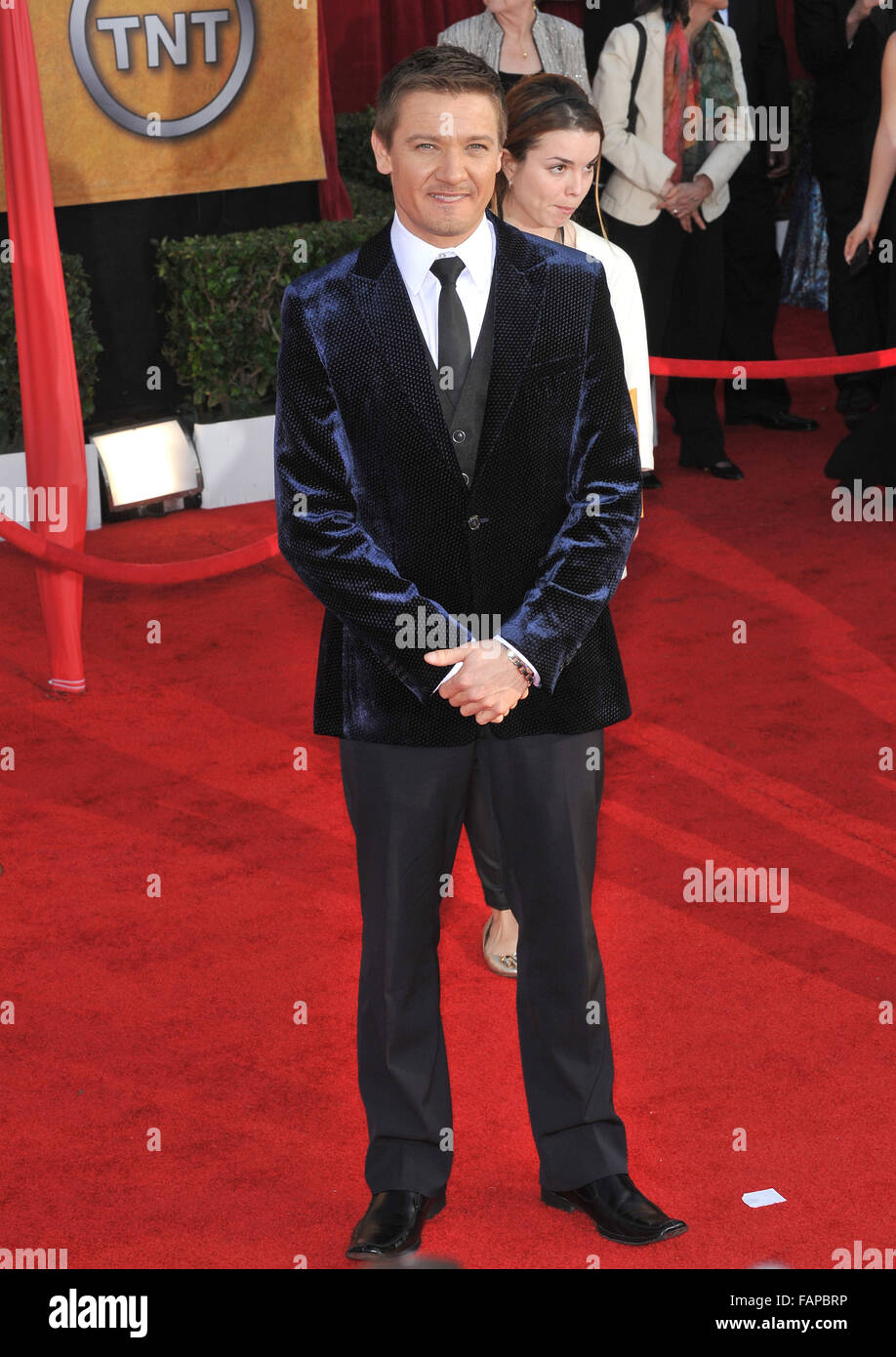 LOS ANGELES, CA - 23. Januar 2010: Jeremy Renner bei der 16. Annual Screen Actors Guild Awards im Shrine Auditorium. Stockfoto