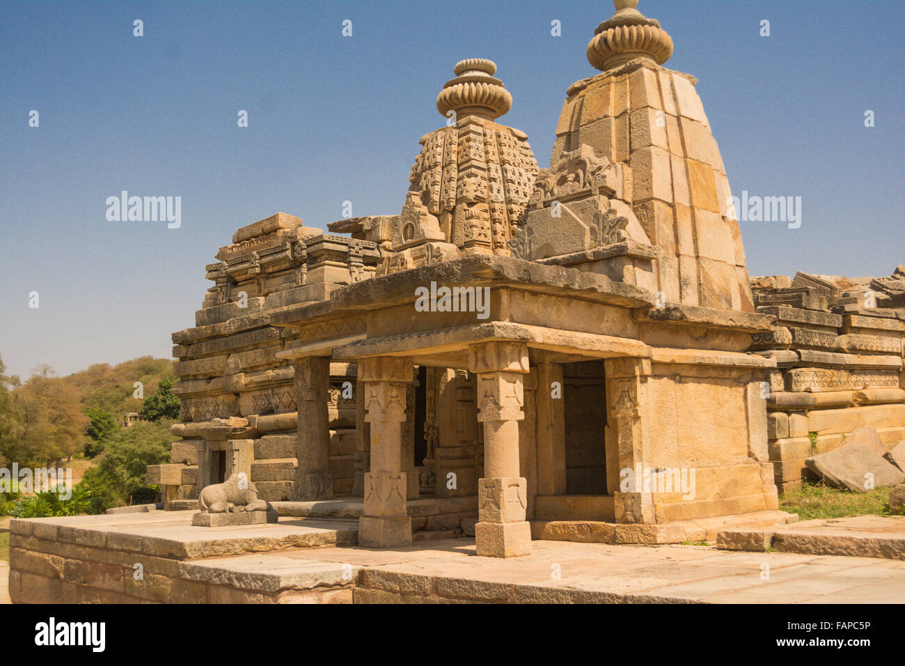 Bateshwar Tempelruinen Madhya Pradesh, Indien Stockfoto