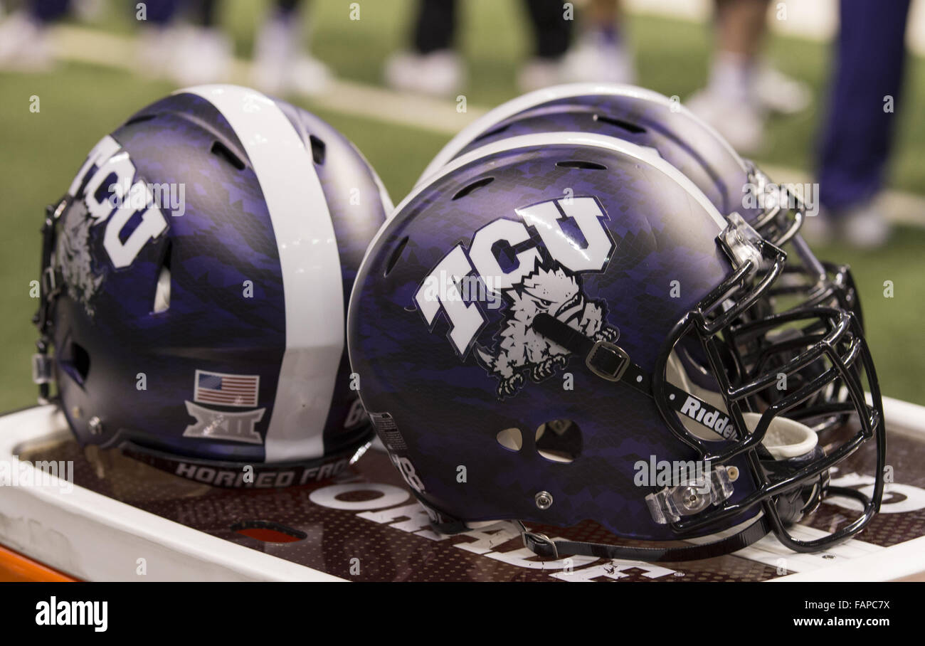 San Antonio, Texas, USA. 2. Januar 2016. NCAA Football Valero Alamo Bowl #(11) TCU stört #(15) Oregon University in dreifacher Überstunden 47-41 Credit: Hoss Mcbain/ZUMA Draht/Alamy Live News Stockfoto