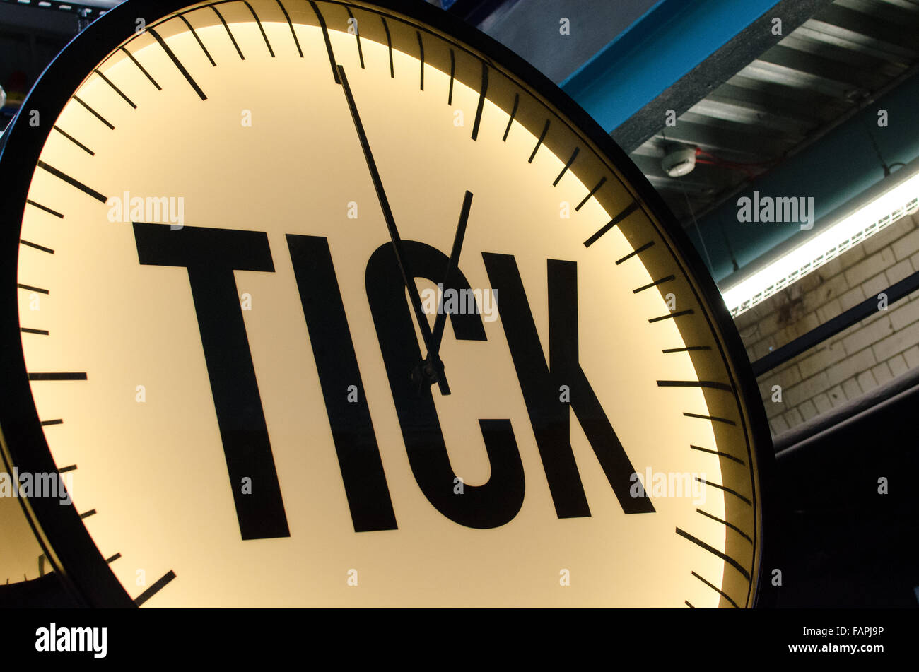 Guinness Storehouse Uhr - Tick-Anzeige Stockfoto