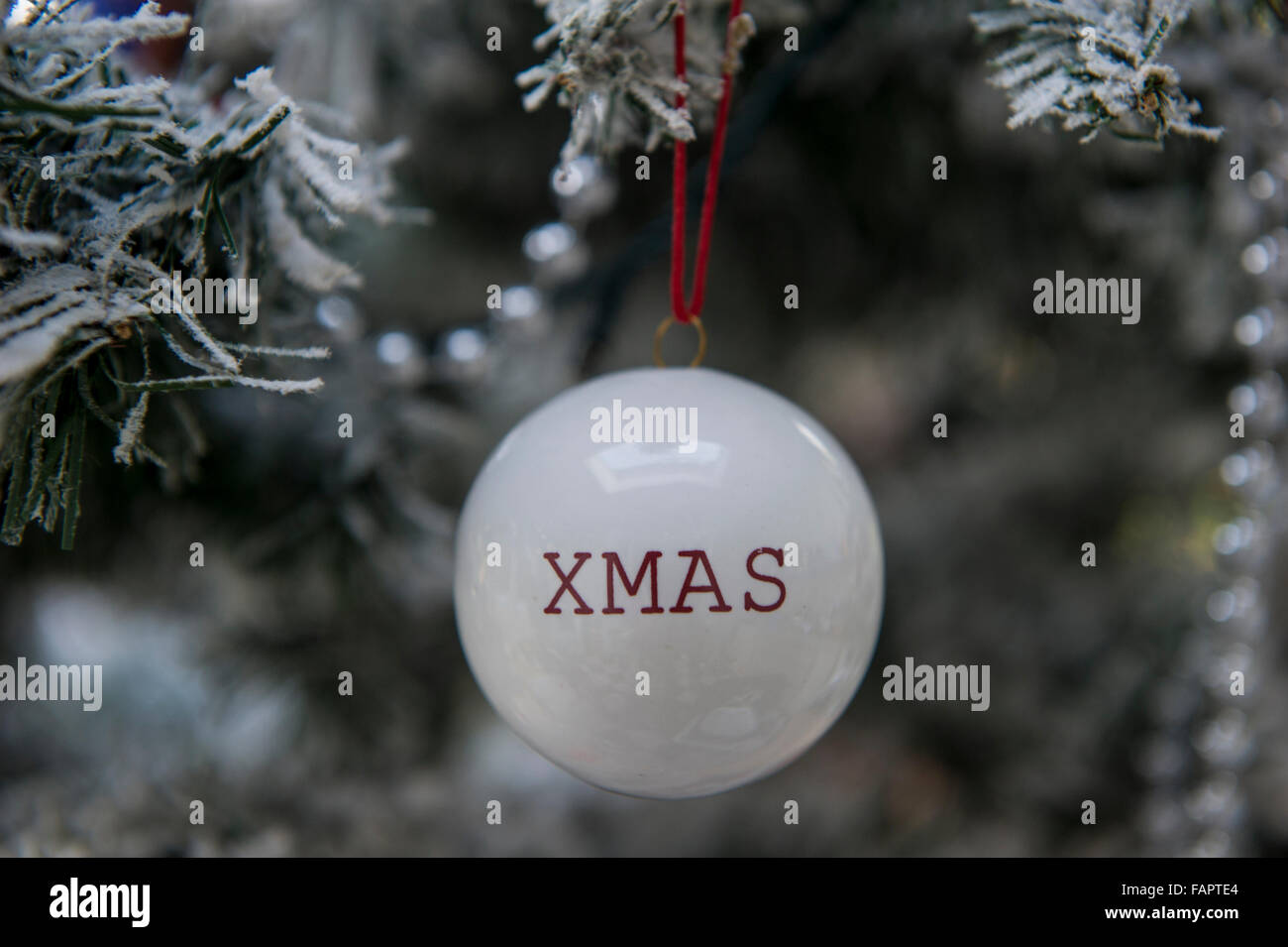 Glücklich Weihnachtskugel Stockfoto