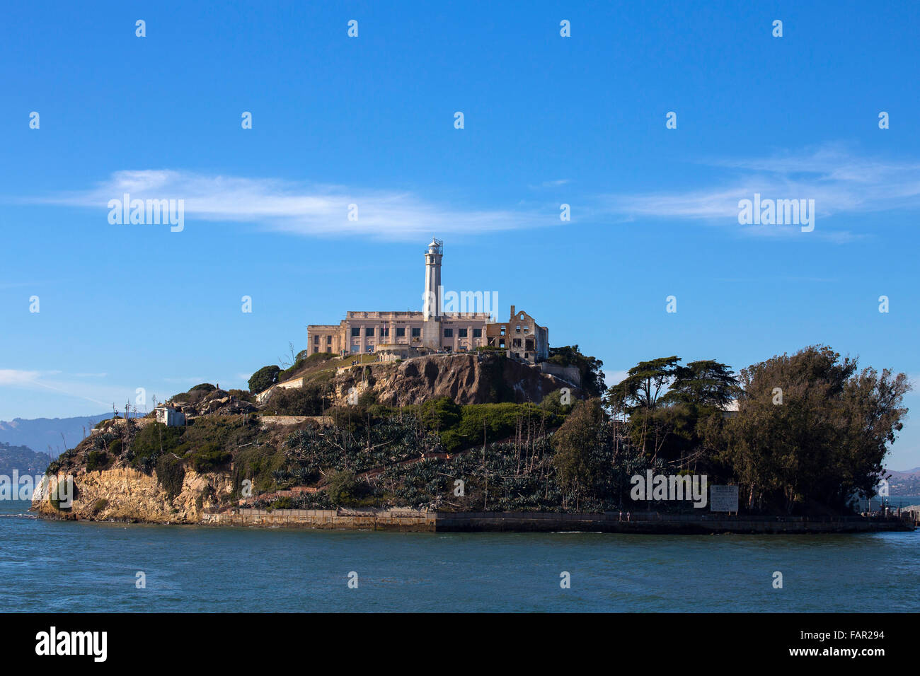 Ein Blick auf die Insel Alcatraz, San Francisco, Kalifornien Stockfoto