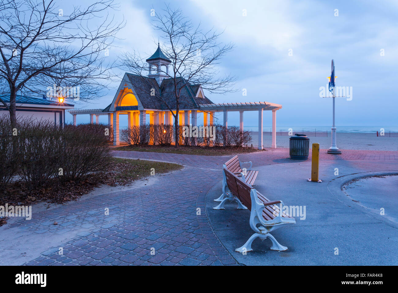 Victoria Park Eingang Cobourg Strand in Cobourg, Ontario, Kanada