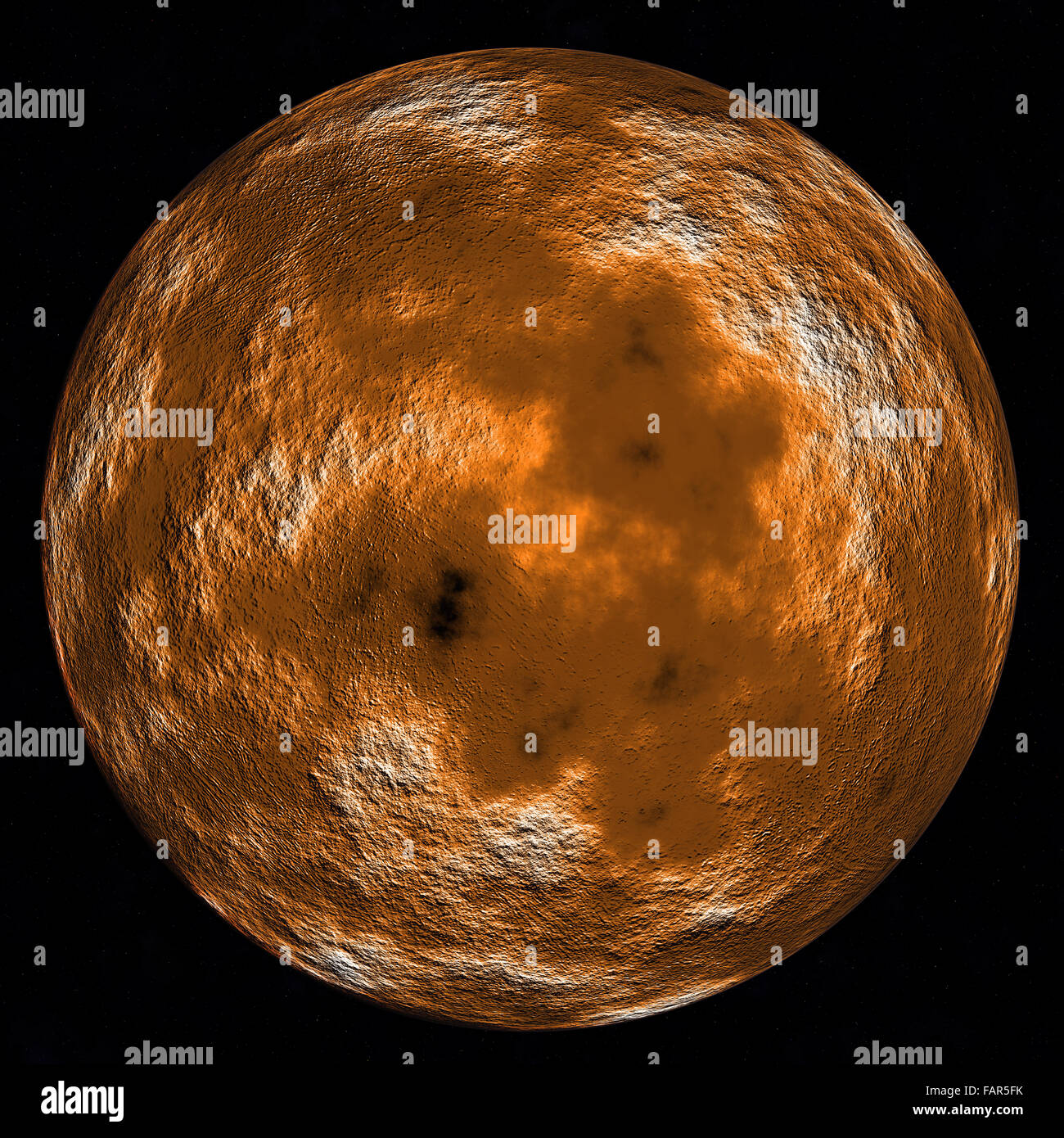 hohe Auflösung gerendert Planeten Mars Stockfoto