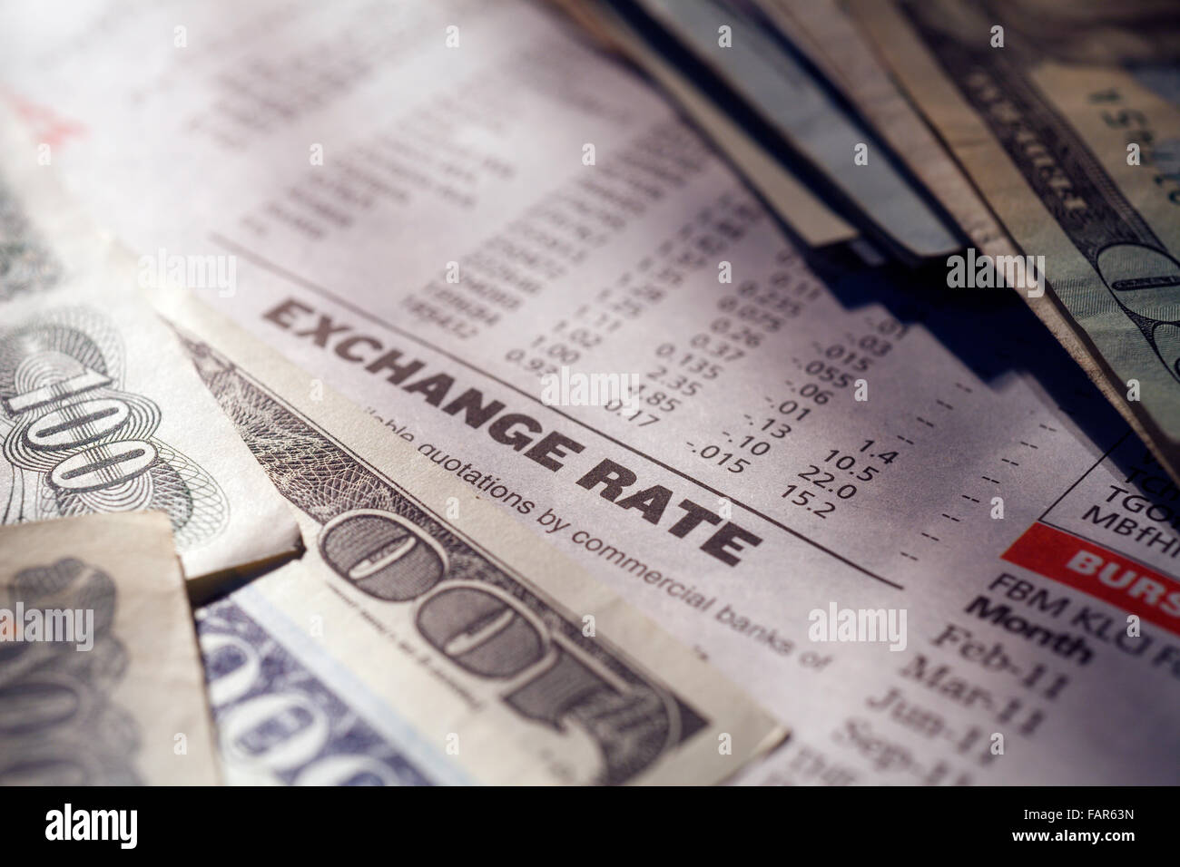 Stock Bild von dem Geld- und Devisenhandel Stockfoto