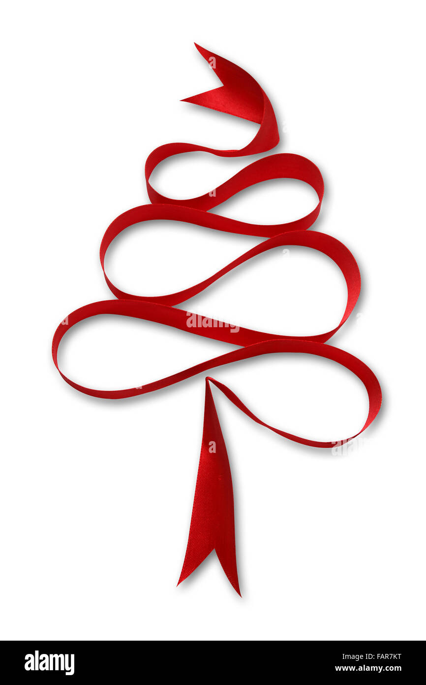 Band in Form eines Weihnachtsbaum. Stockfoto