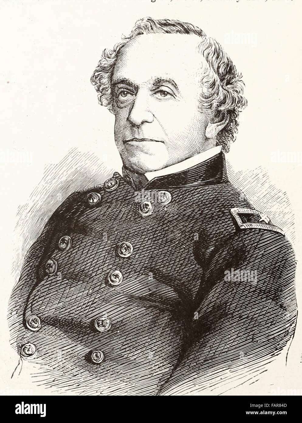 General Joseph G Totten, Union General, USA Bürgerkrieg und Krieg von 1812 Stockfoto