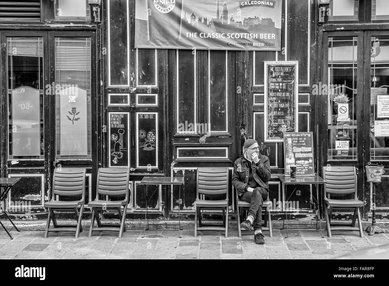 Versoffen Pub auf Rue François Miron, Paris Stockfoto
