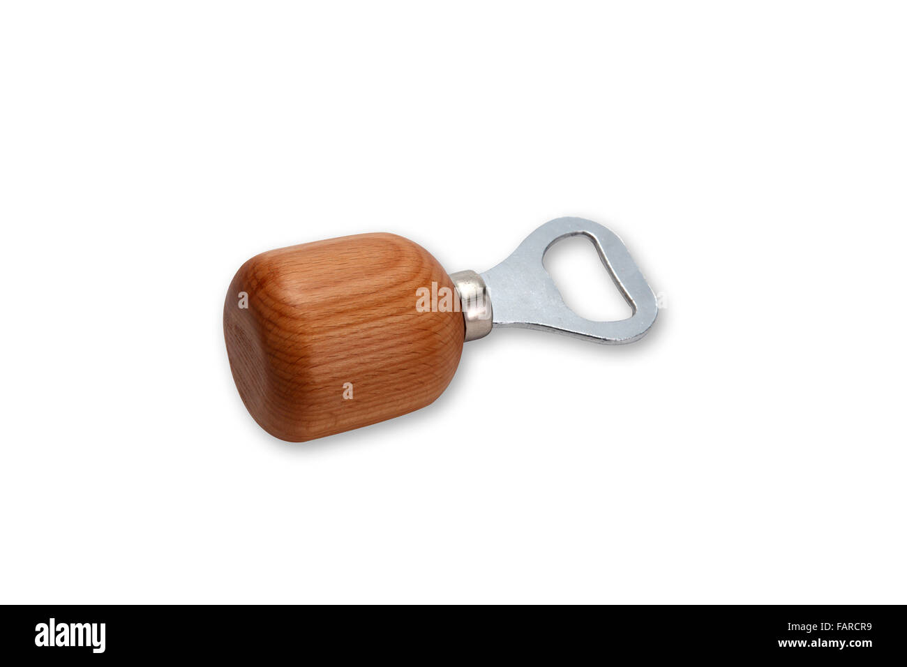 Flaschenöffner auf weißen Hintergrund isoliert. Stockfoto