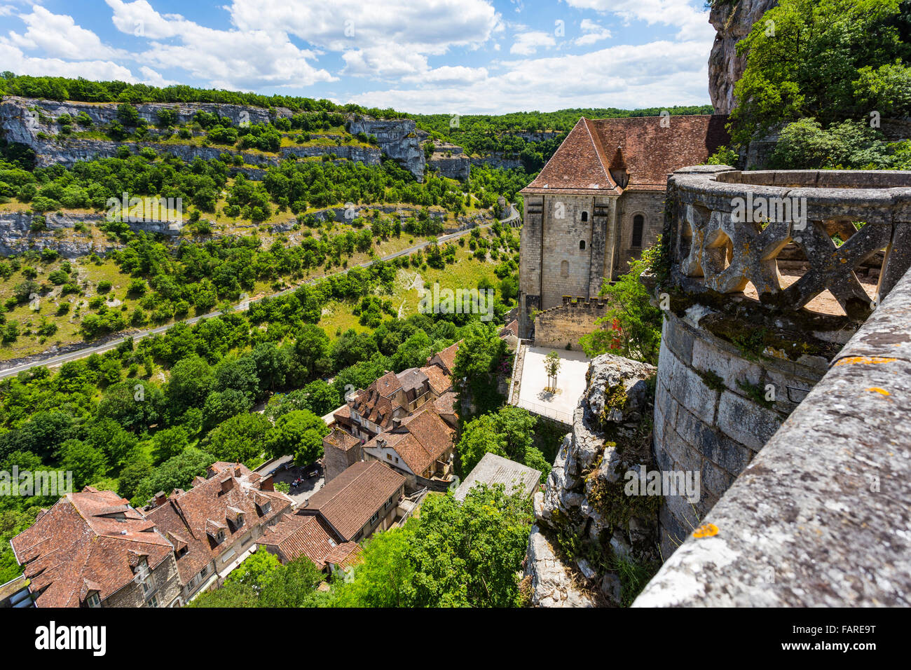 Rocamadour, Gramat, Gourdon, Menge, Midi-Pyrénées, Frankreich Stockfoto