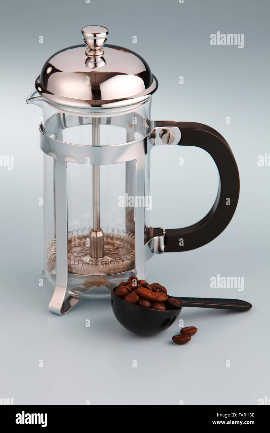 Stock Bild von der Kaffee-Presse Stockfoto