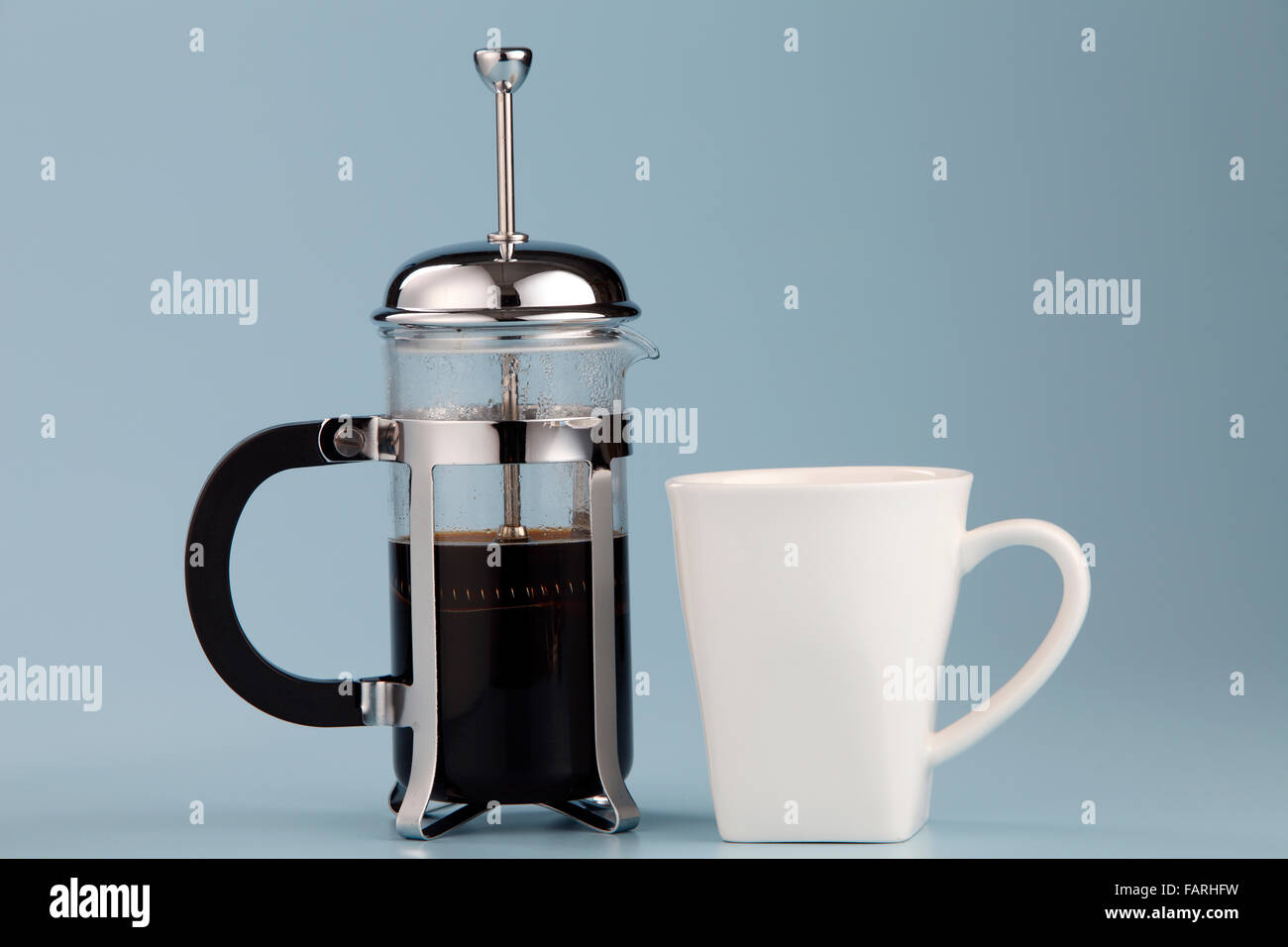 Stock Bild von der Kaffee-Presse Stockfoto