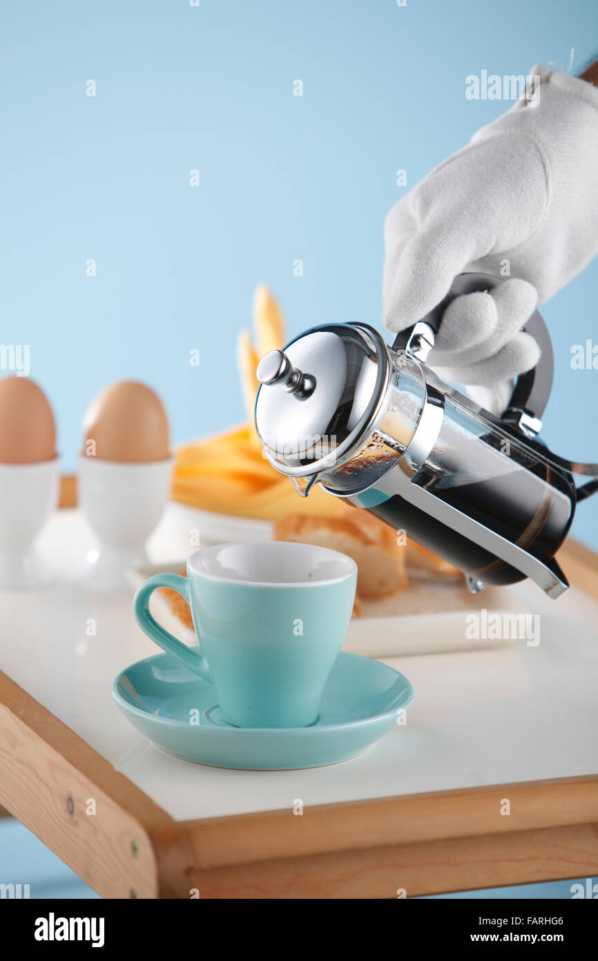 Stock Bild von der Kaffee-Presse Stockfoto