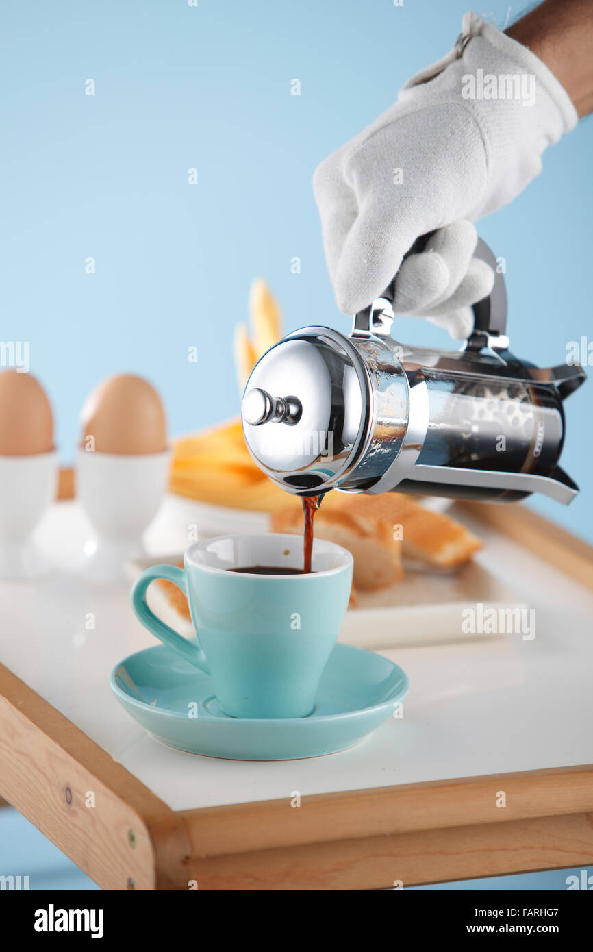 Stock Bild von der Kaffee-Presse Stockfoto
